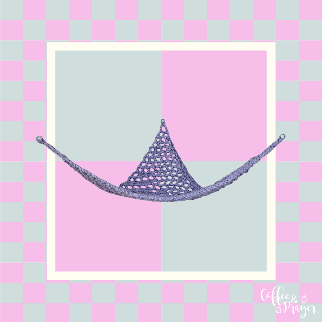 Crochet Hammock, Wall Hanger for Toys, Stuffed Animals, and Plushies- Light Purple Color