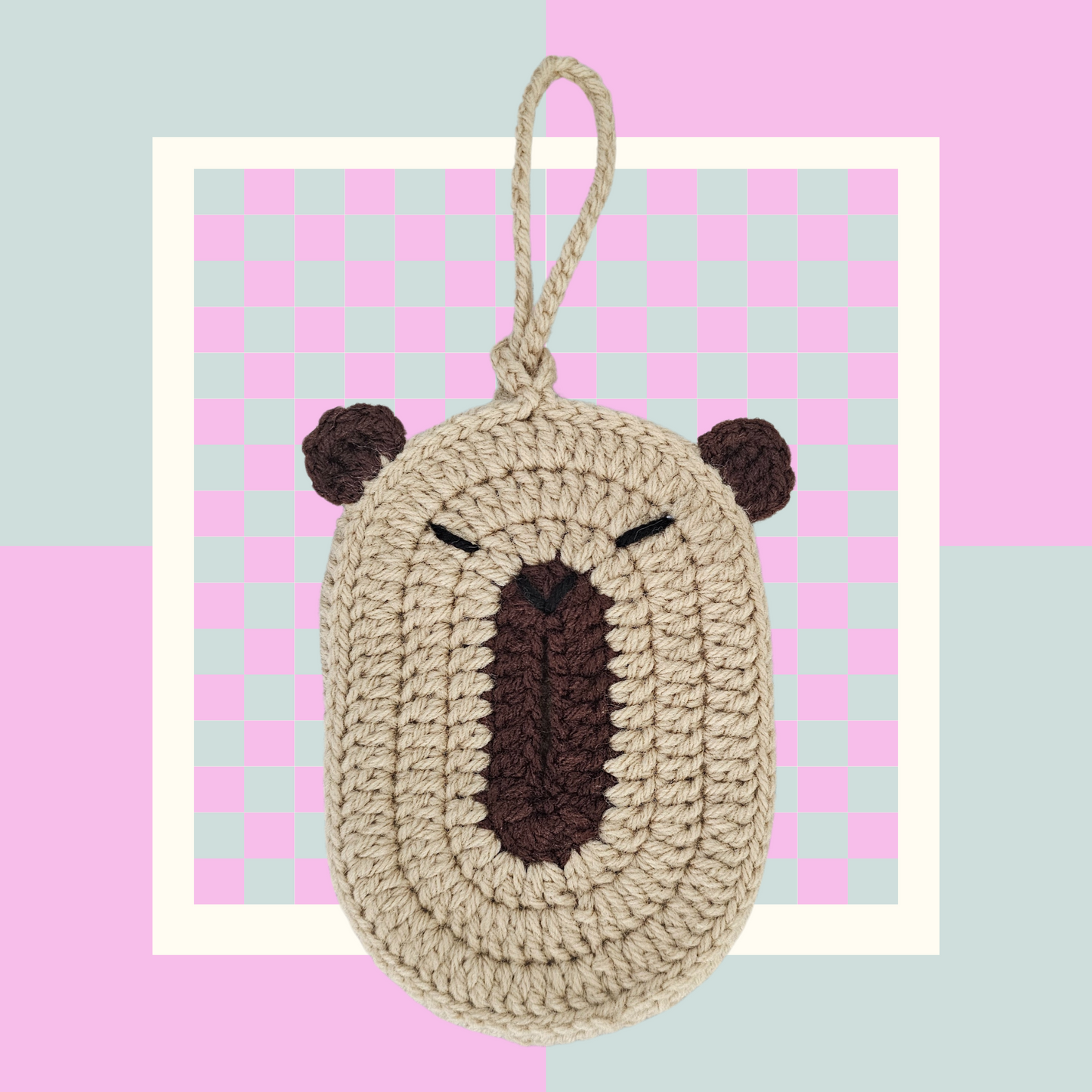 Crochet Tissue Bear Pouch