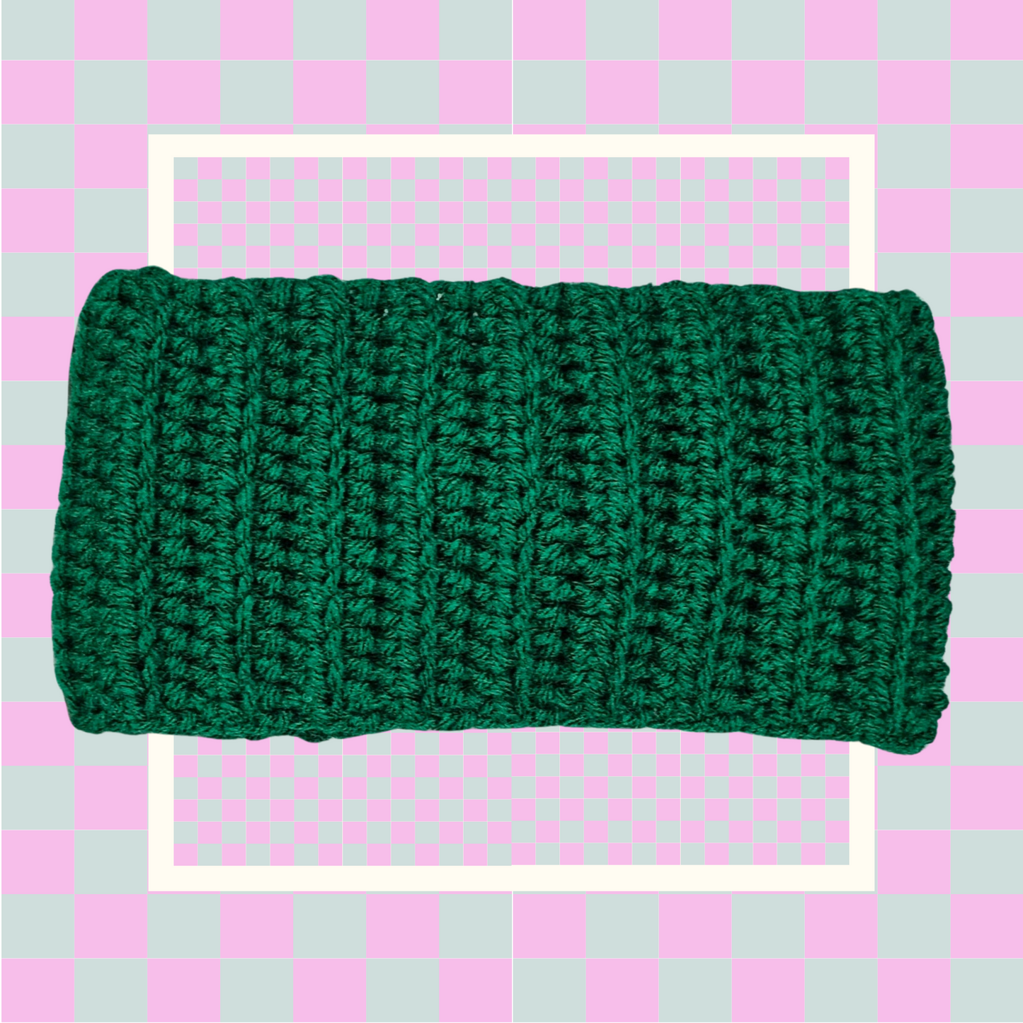 Crochet Twisted Headband- Green