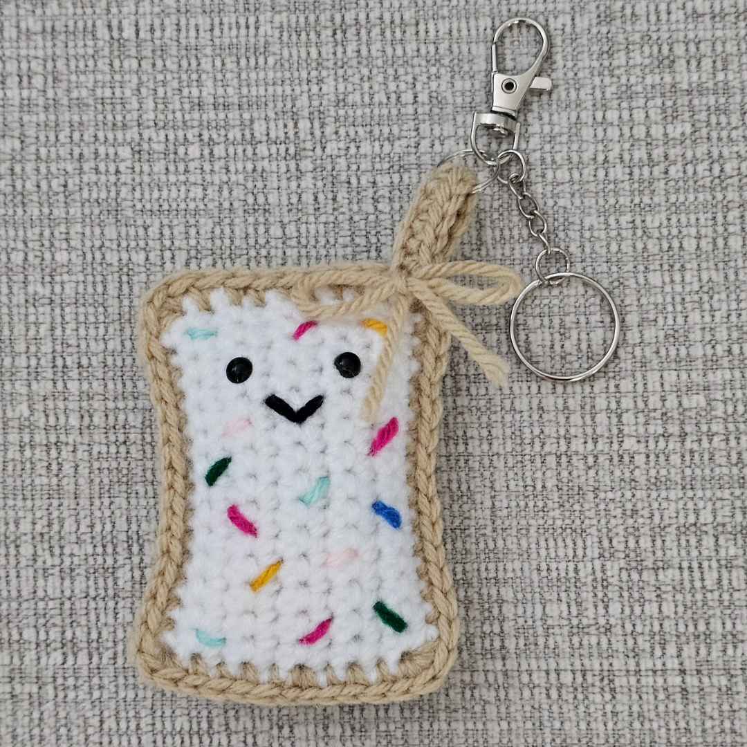 Crochet Pastry Keychain- Multicolor Sprinkles