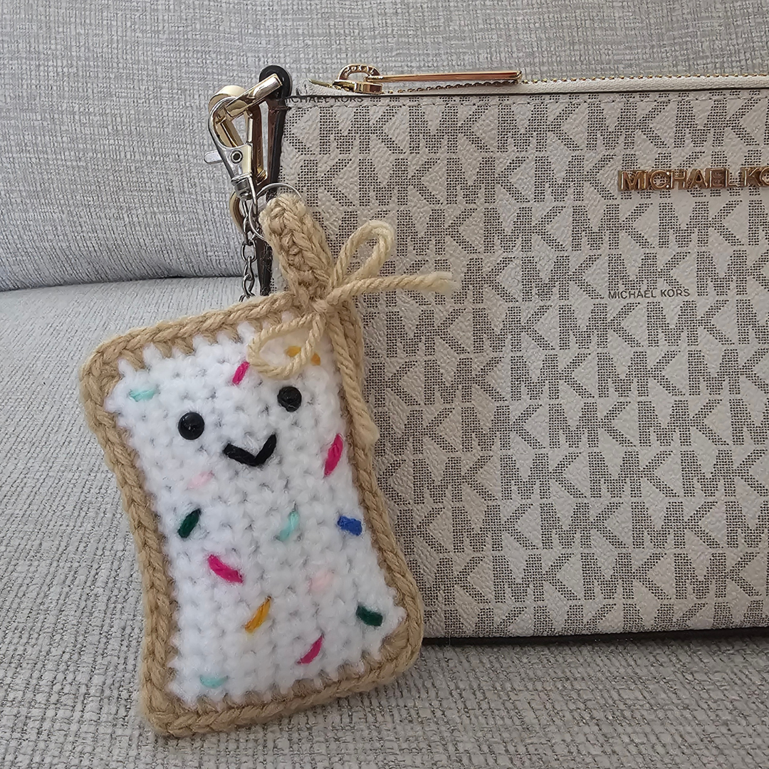 Crochet Pastry Keychain- Multicolor Sprinkles