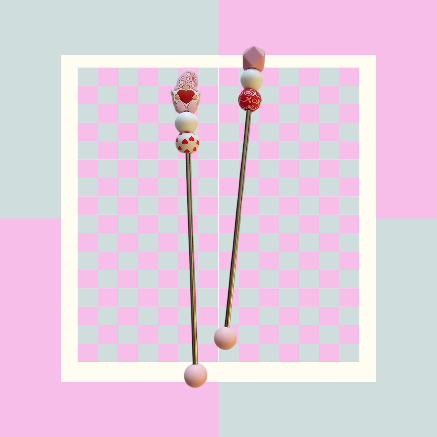 Amigurumi Sticks- Gnome with Heart Design