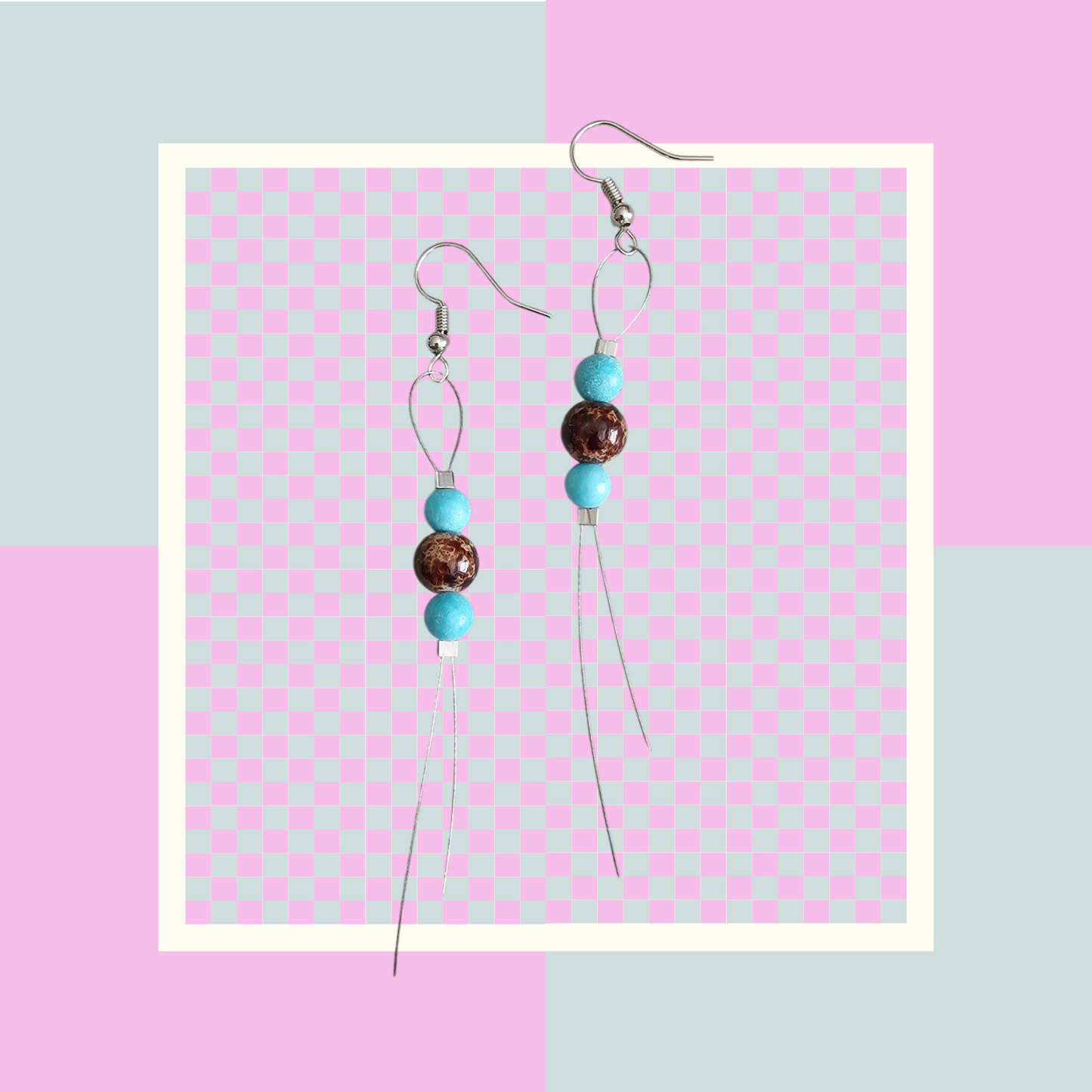 Handmade Dangle Beaded Earrings