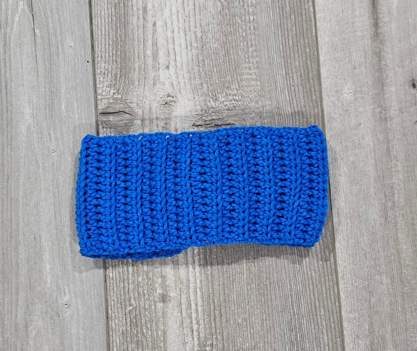 Crochet Twisted Headband- Royal Blue