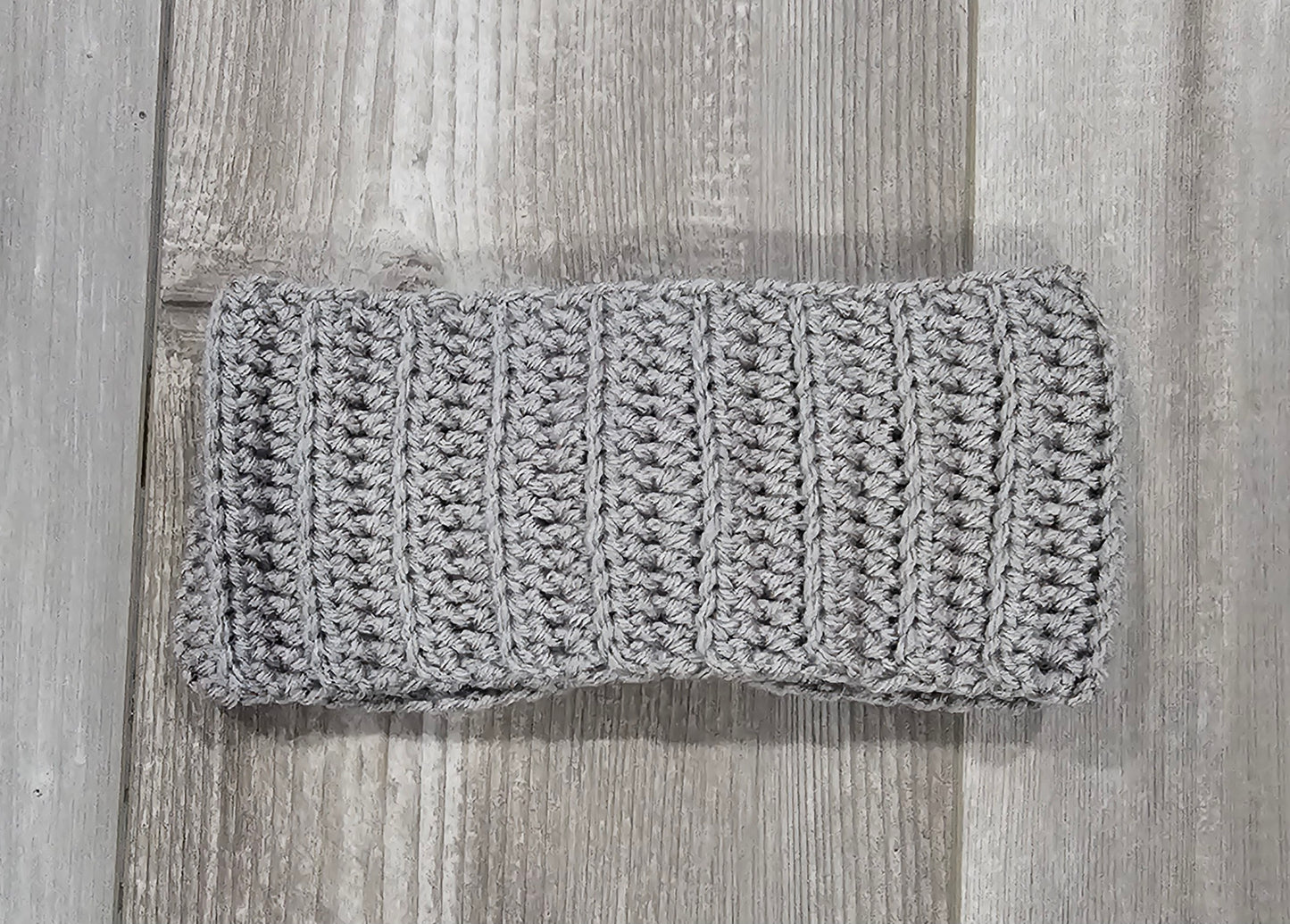 Crochet Twisted Headband- Gray