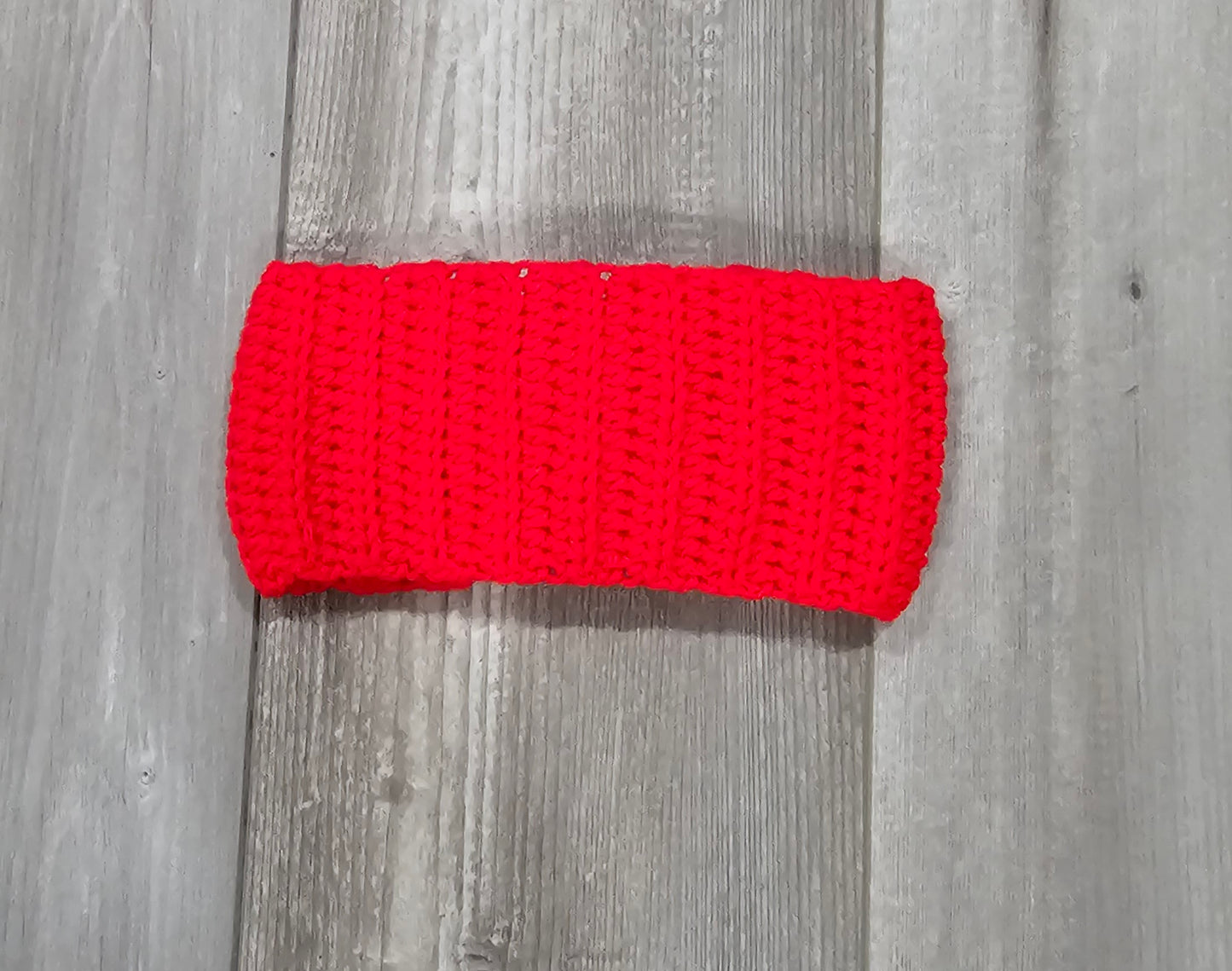 Crochet Twisted Headband- Red