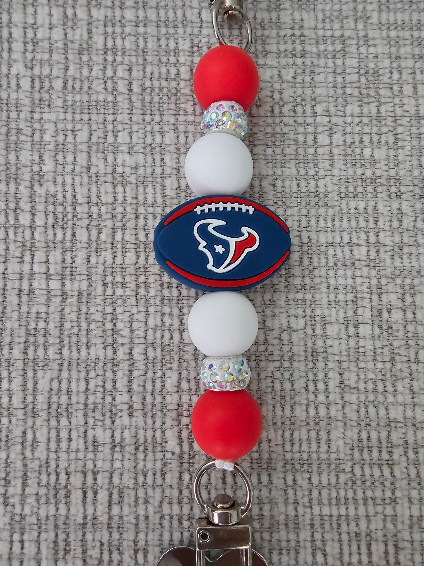 Phone Hand Strap/ Kindle Strap/ iPad Strap Interchangeable - Silicone Beaded Phone Strap with Texan Focal