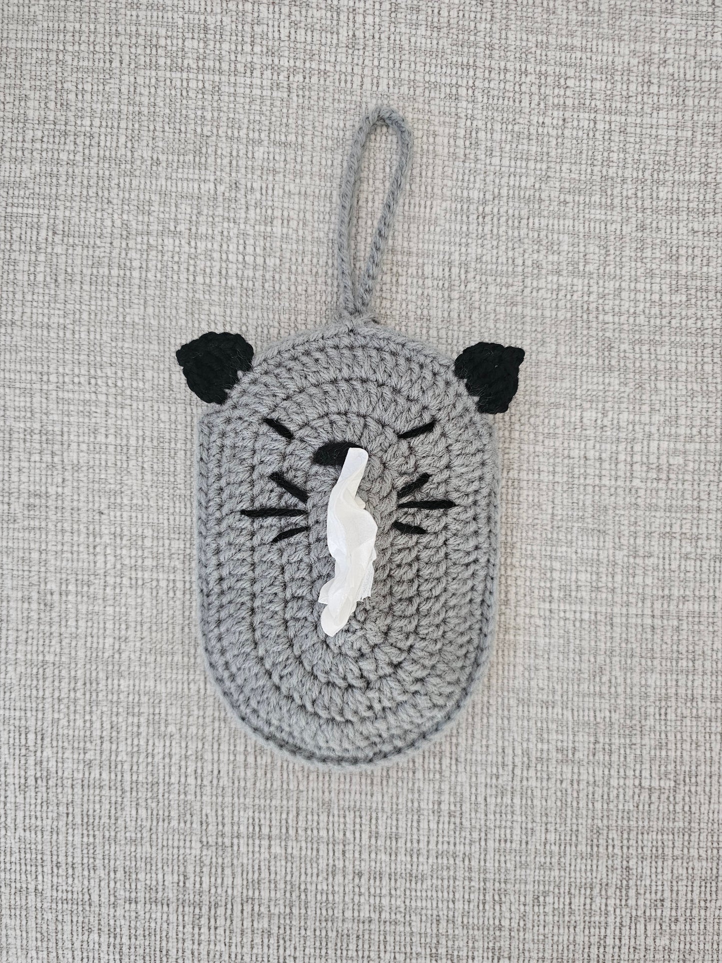 Crochet Tissue Cat Pouch