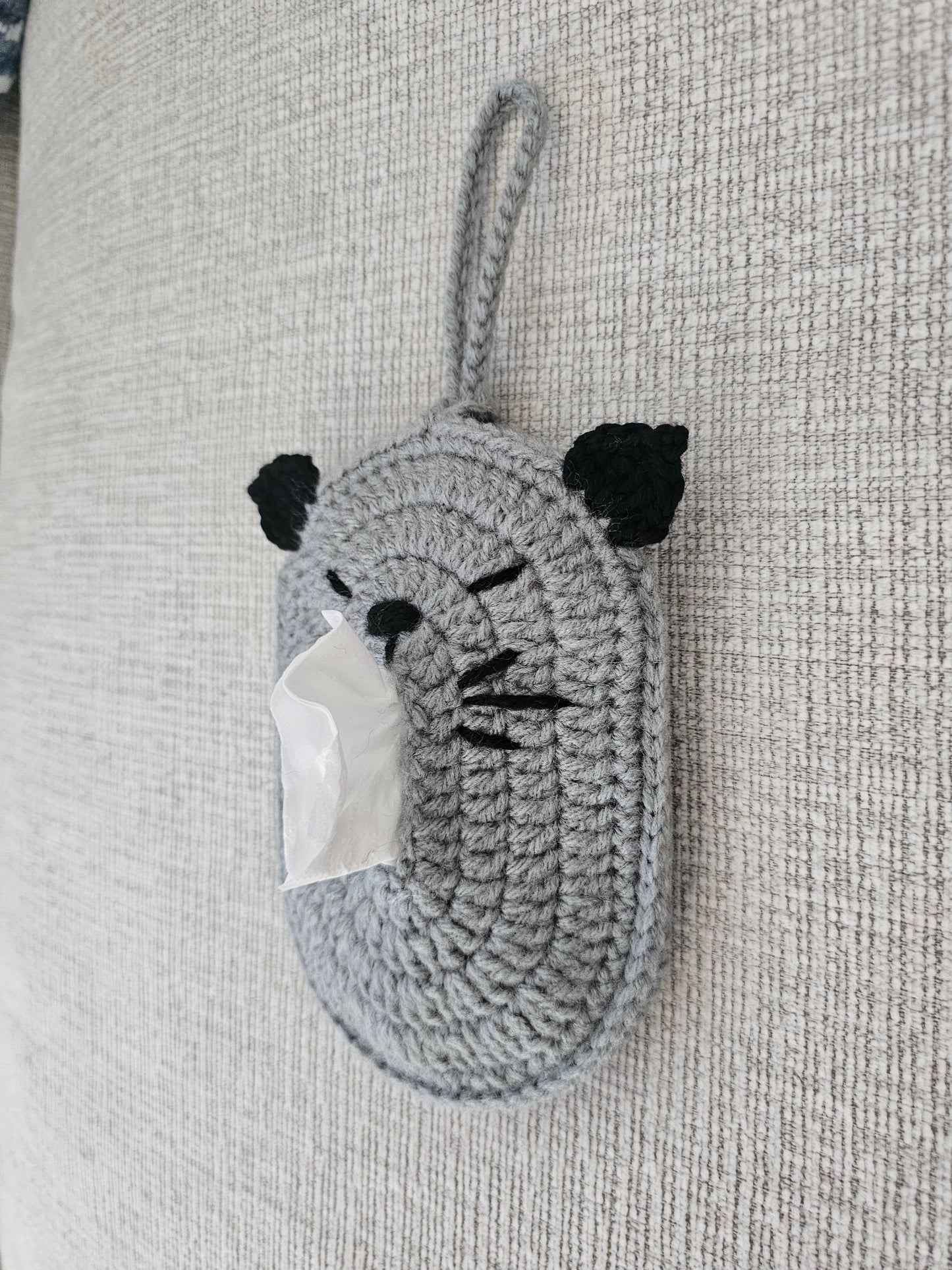 Crochet Tissue Cat Pouch