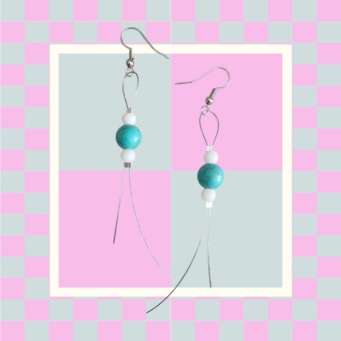 Handmade Dangle Beaded Earrings
