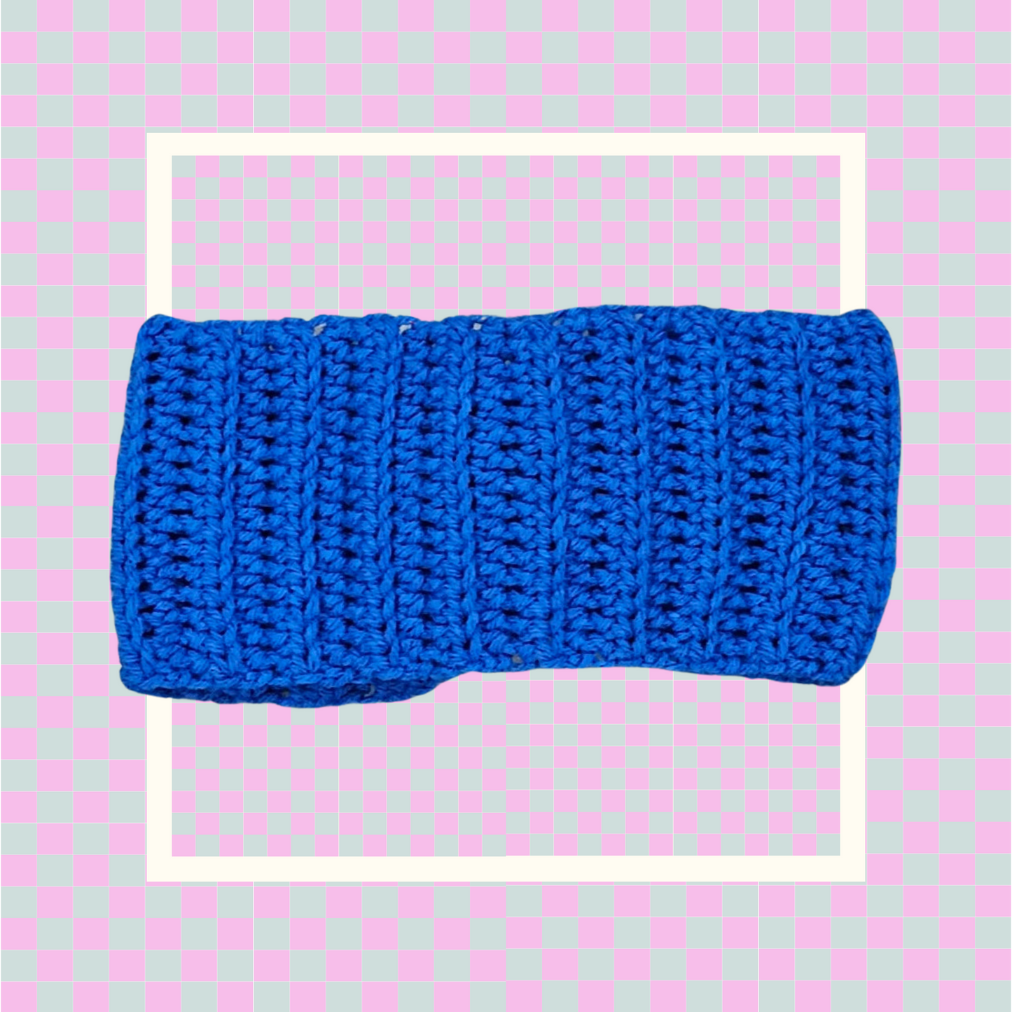 Crochet Twisted Headband- Royal Blue