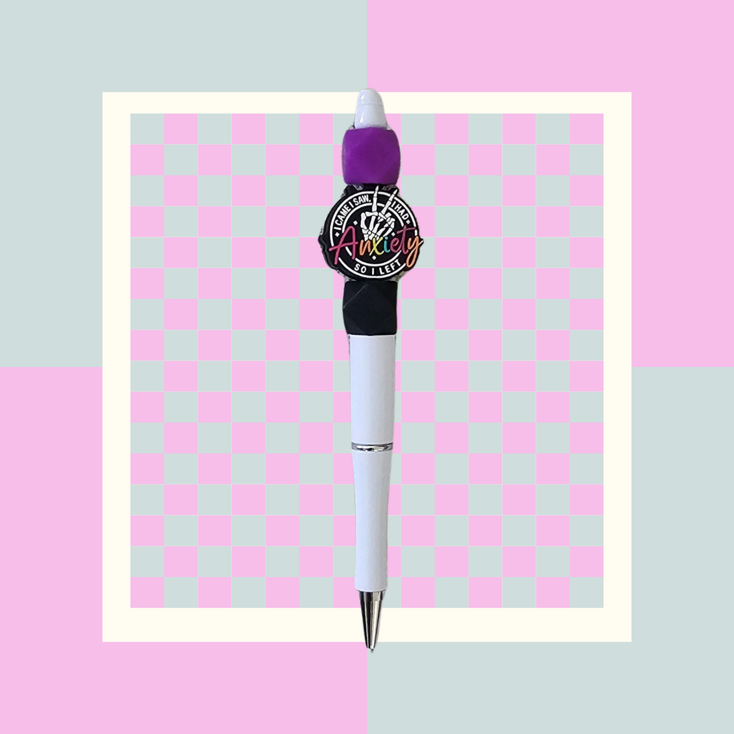 Pen- Silicone Beaded Pen with Bad Witch Focal