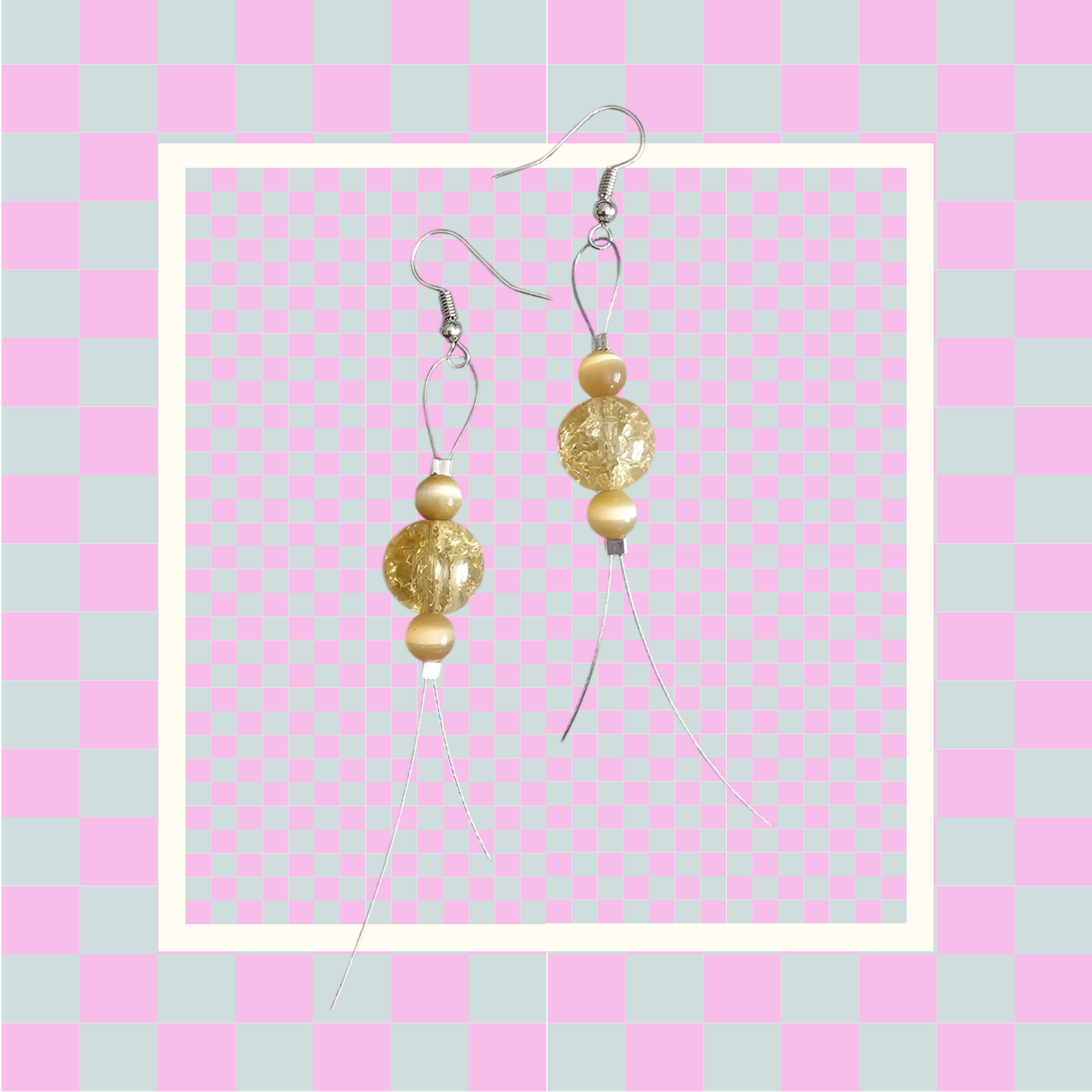 Handmade Dangle Beaded Earrings