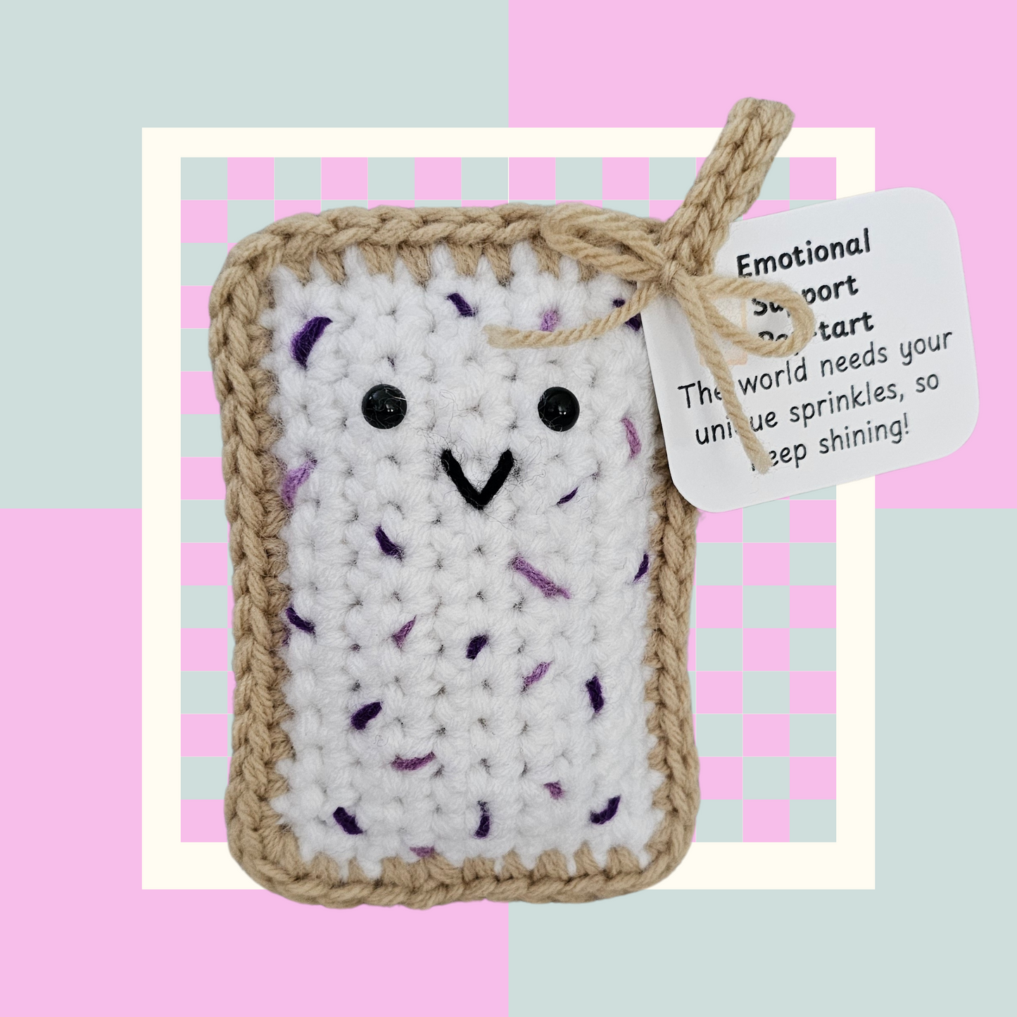 Emotional Support Pop-tart Purple color Sprinkles