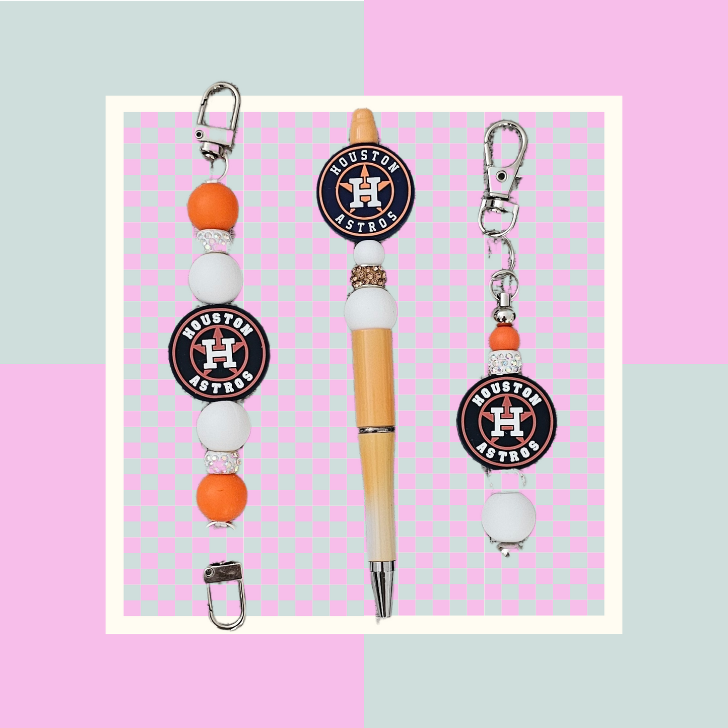 Astros Bundle- Phone Hand Strap/Pen/Keychain