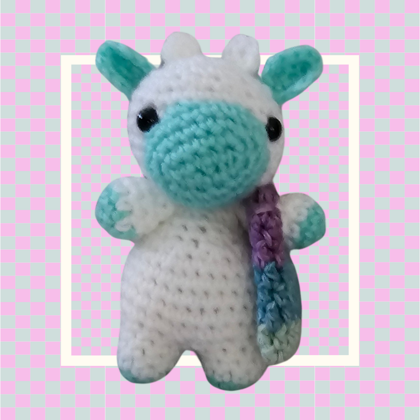 Crochet Mini Cow with Purse