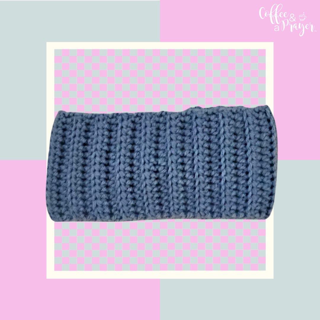 Crochet Twisted Headband- Country Blue Color