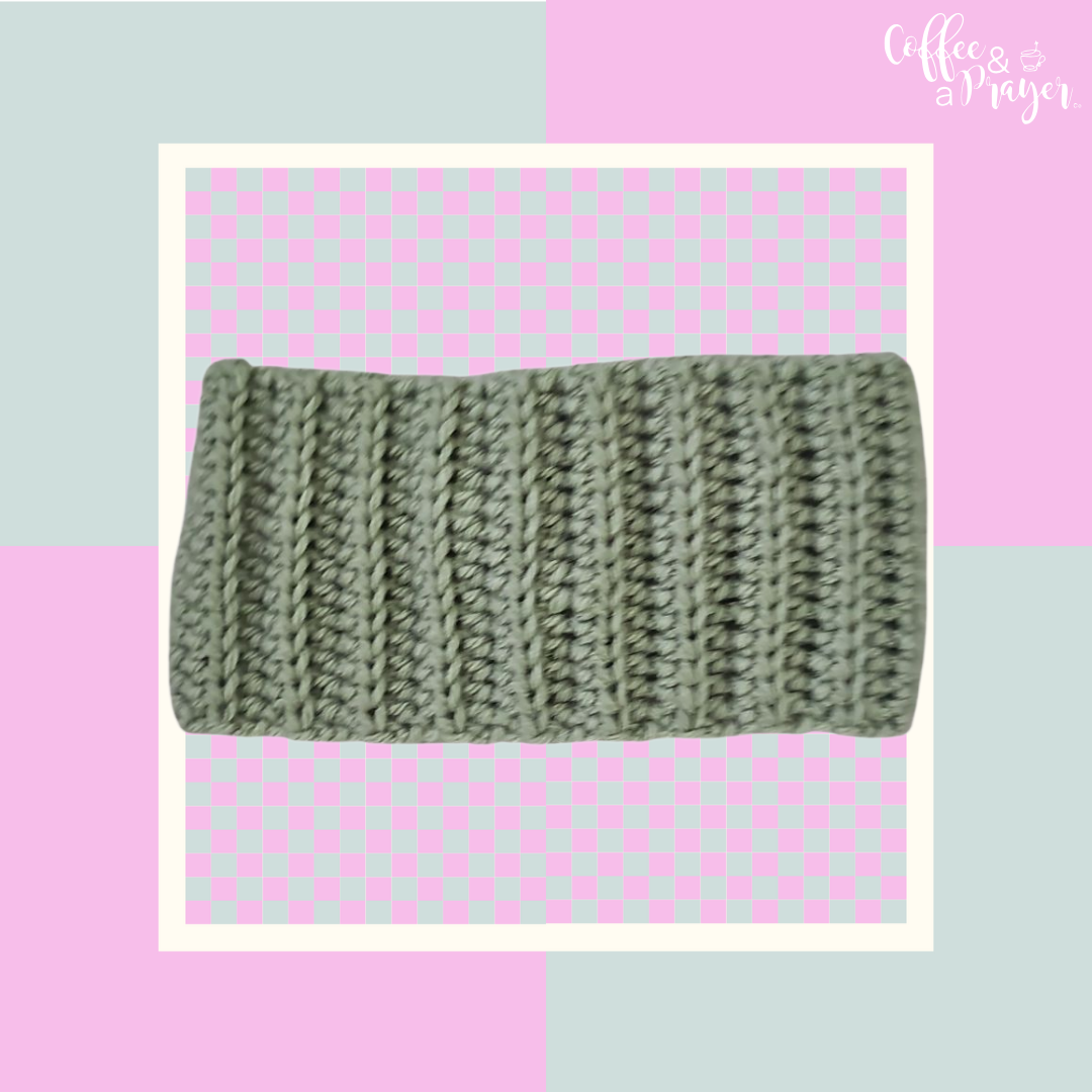 Crochet Twisted Headband- Frosty Green Color
