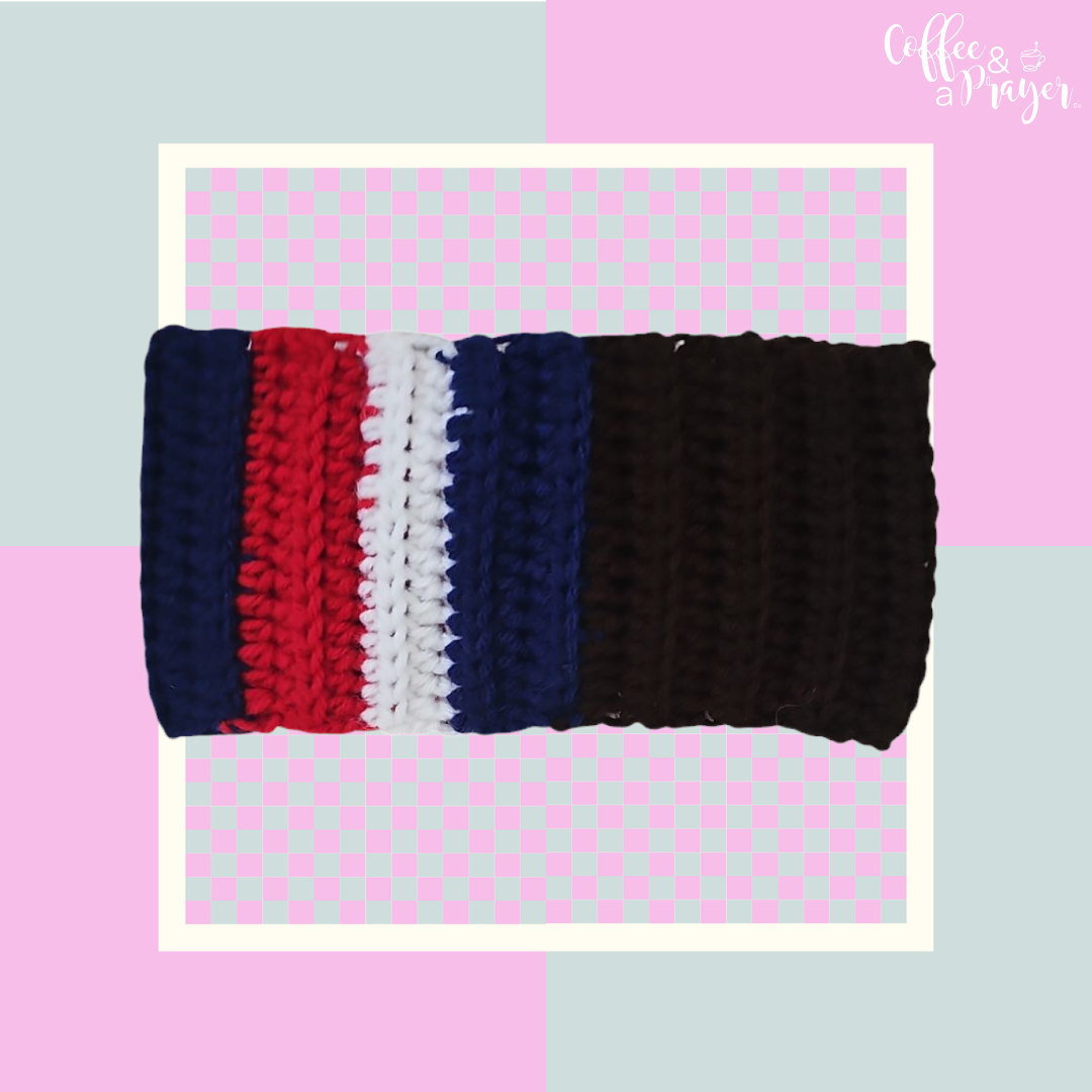 Crochet Twisted Headband- Texans Inspired Football Colors
