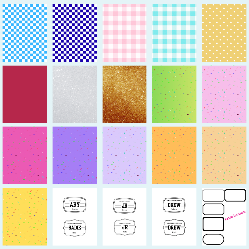 Digital Editable Canva Bears Composition Notebook Template | Kawaii Editable School Notebook Cover | Digital Download | Pink Gingham, Glitter & More