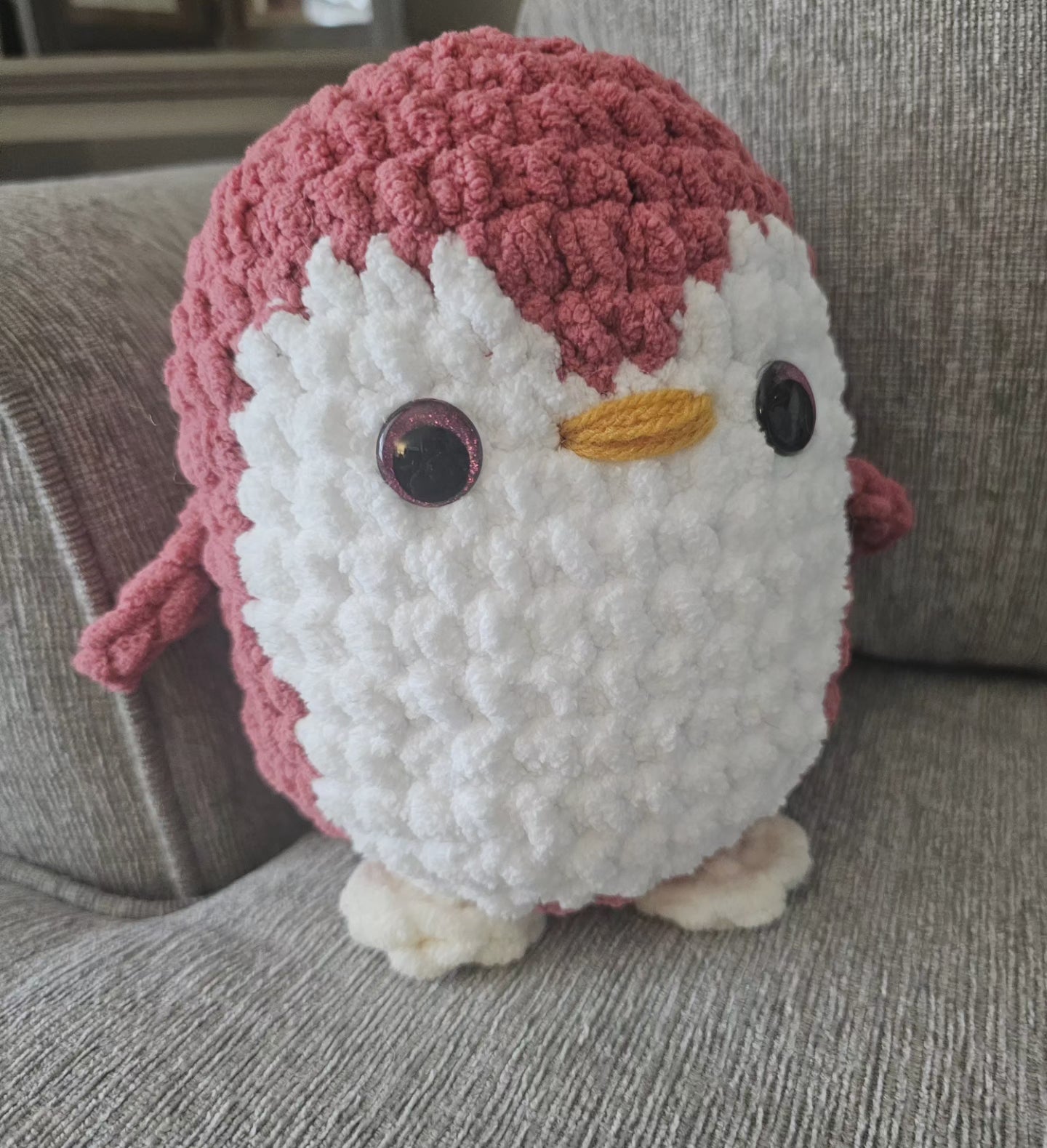 Crochet Pink Penguin- Free Hammock Included