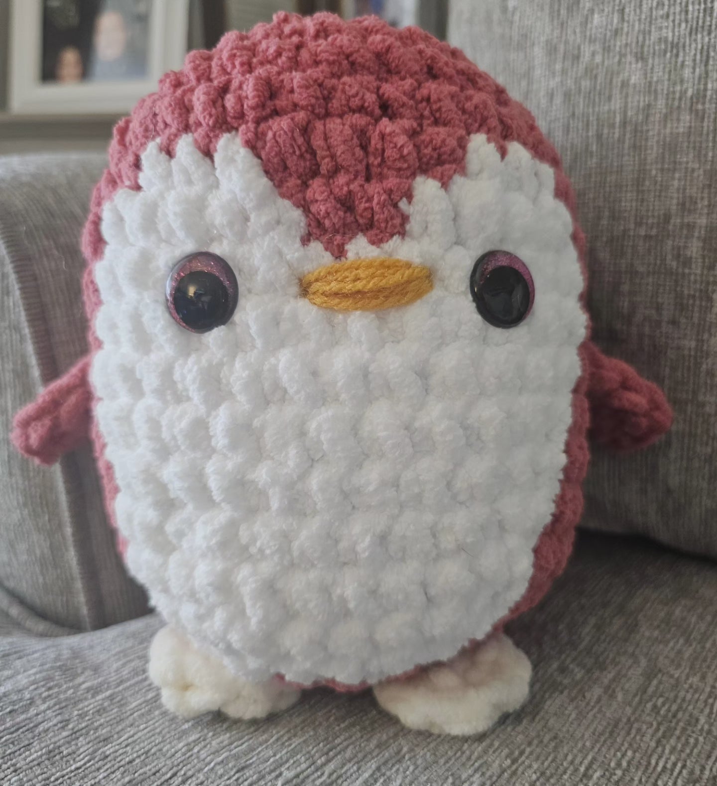 Crochet Pink Penguin- Free Hammock Included