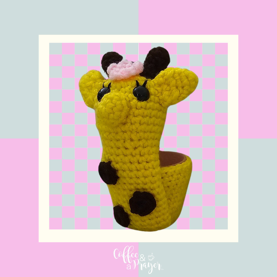 Crochet Giraffe Planter