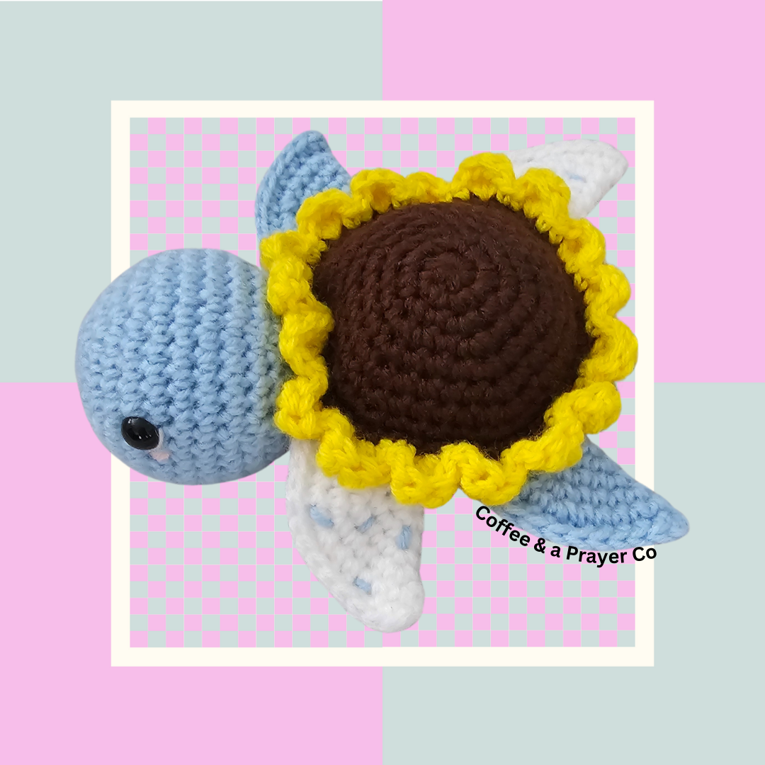 Crochet Baby Sunflower Turtle