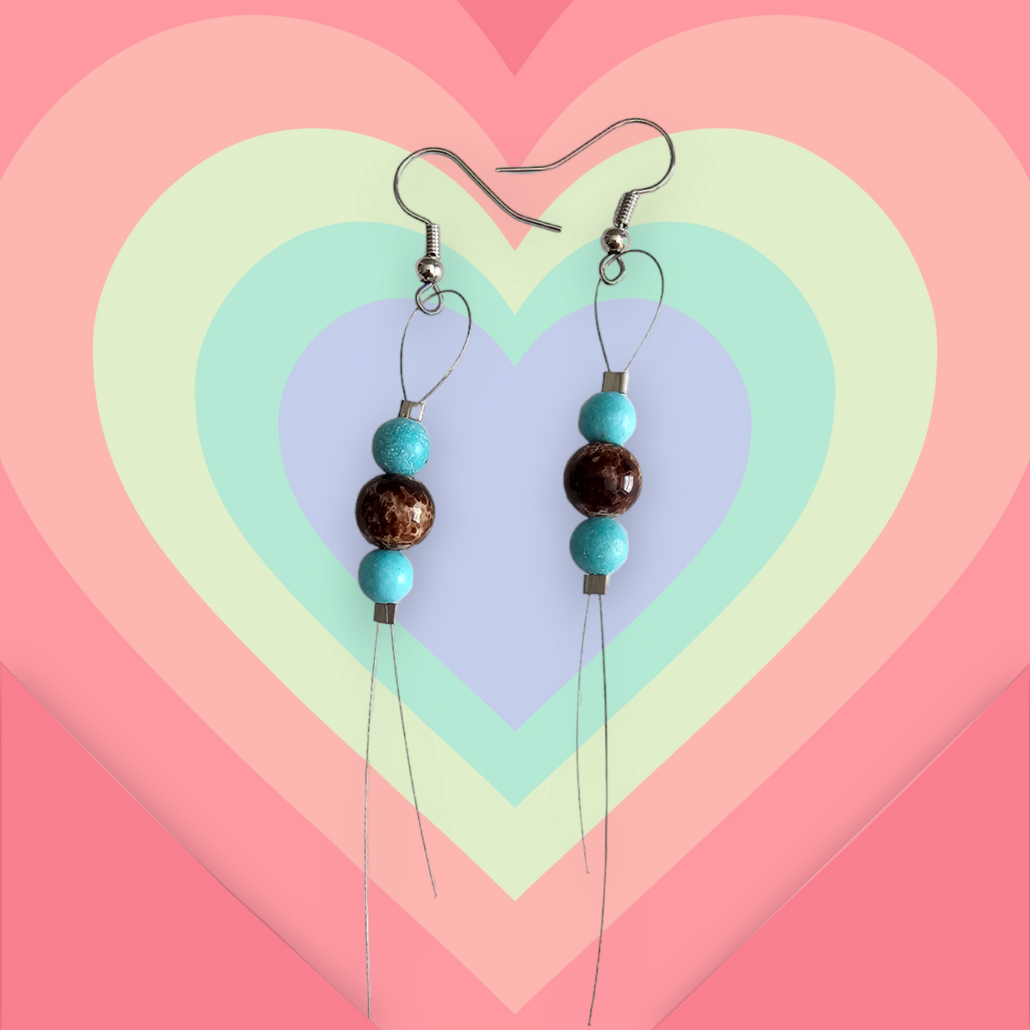 Handmade Dangle Beaded Earrings