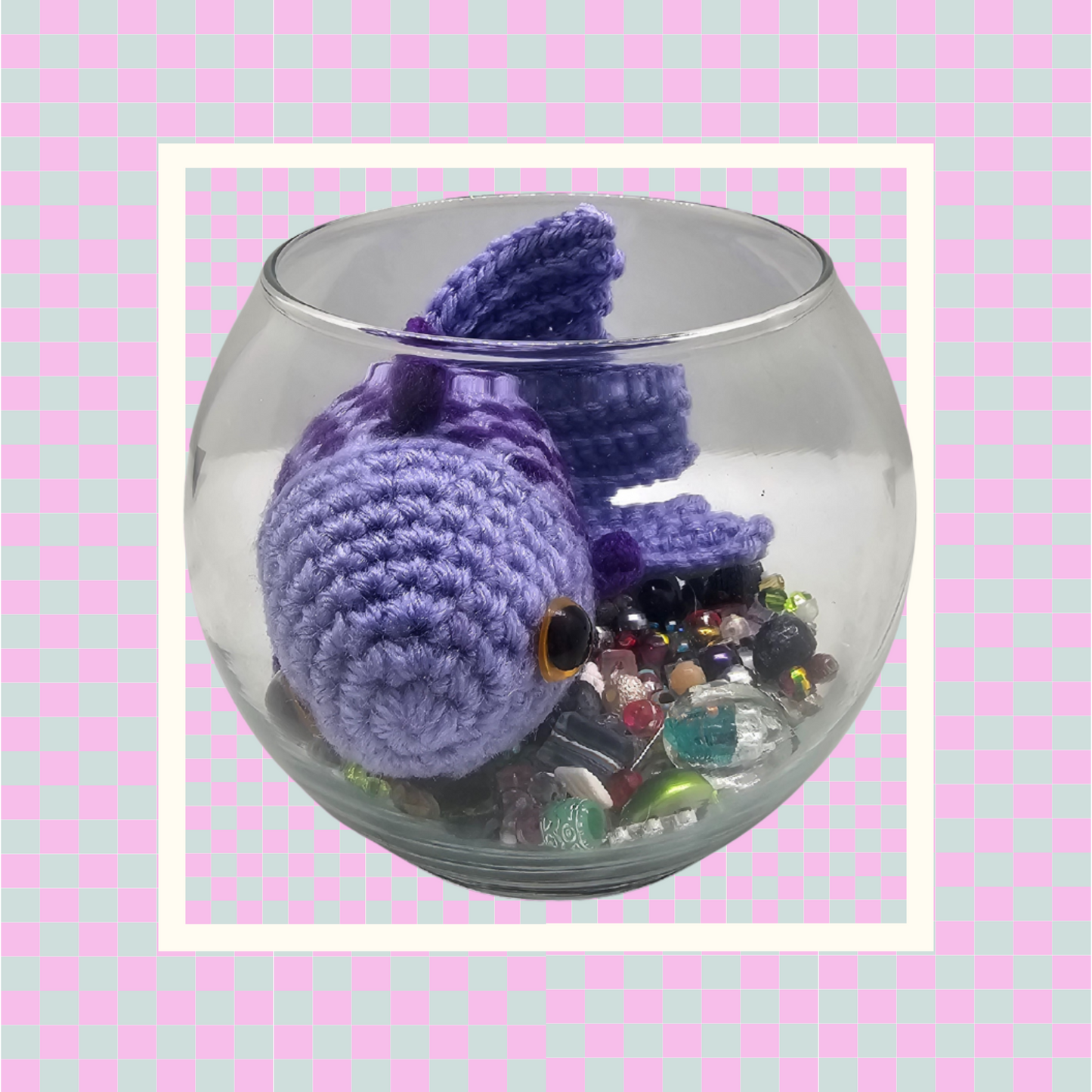 Crochet Fish- Purple Color