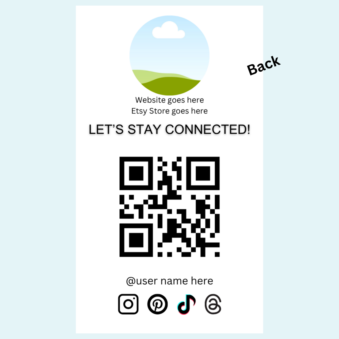 Editable IG Business Cards in Canva | Cute Business Card Design | Trending Business Cards | Business Card with QR code | Canva Pro required