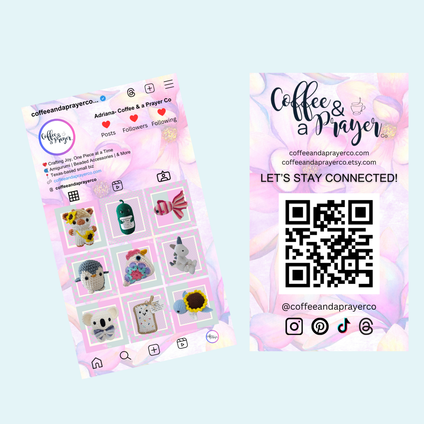 Editable IG Business Cards in Canva | Cute Business Card Design | Trending Business Cards | Business Card with QR code | Canva Pro required
