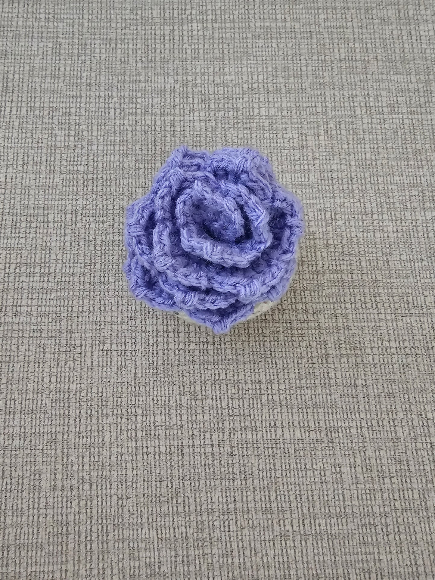 Crochet Flower in Pot - Handmade Desk Decor- Home Decor Gift for All Ages -Light Purple Color