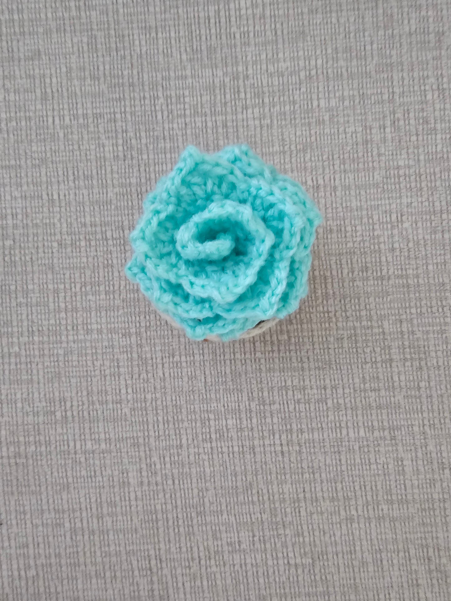 Crochet Flower in Pot - Handmade Desk Decor- Home Decor Gift for All Ages -Mint Greeen Color
