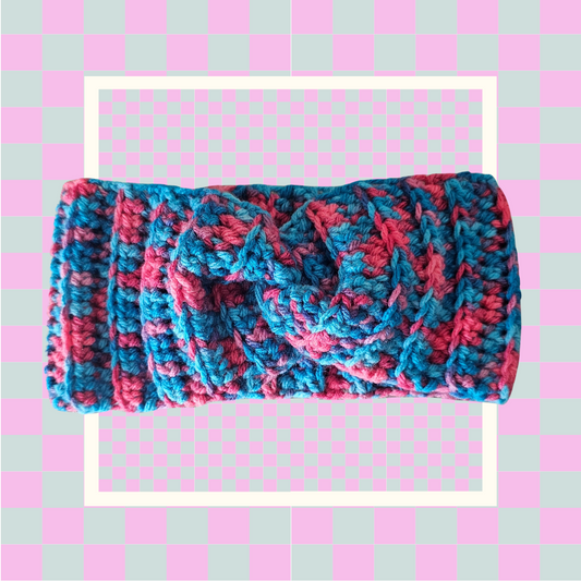 Crochet Twisted Headband- Multicolor