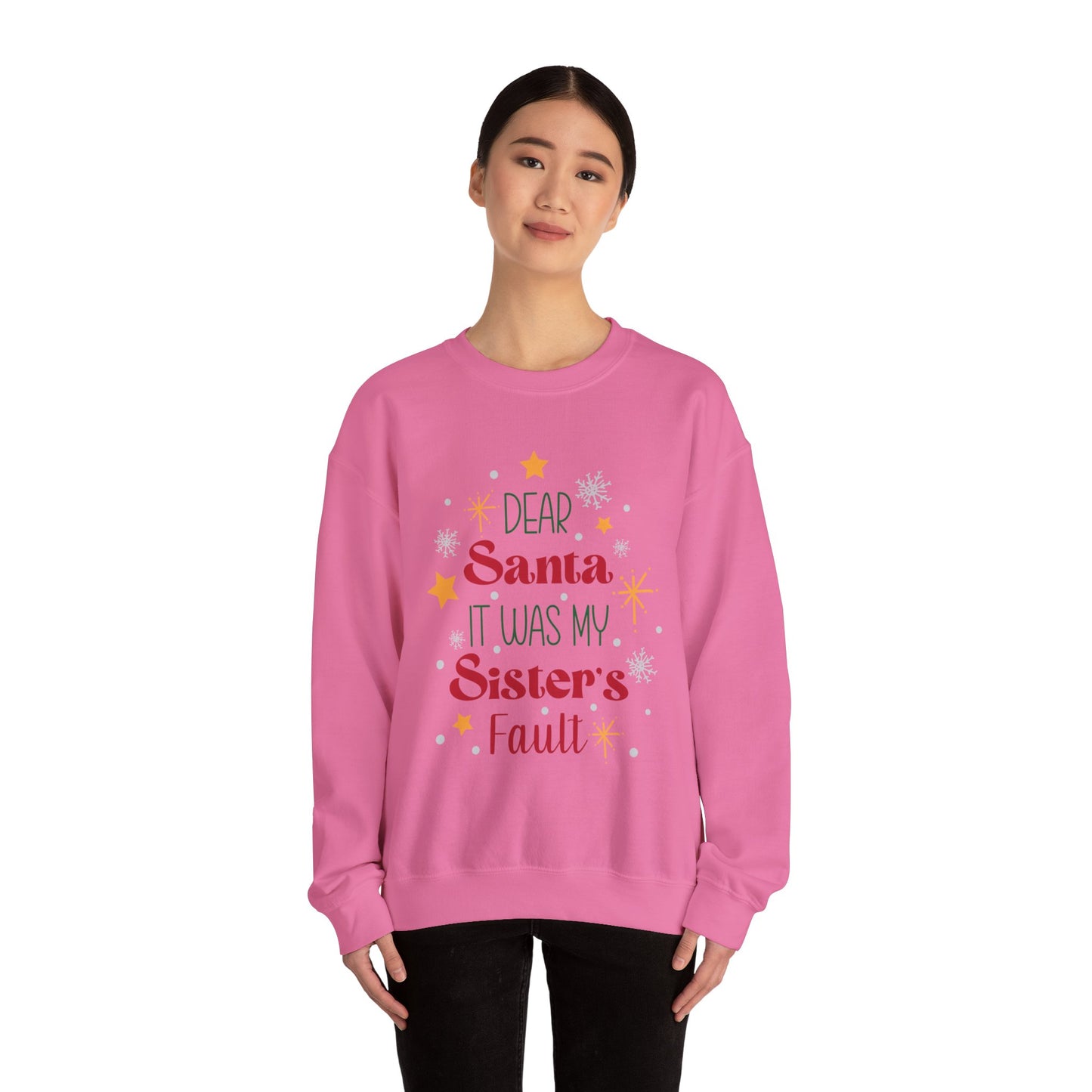 Dear Santa it was my sisters fault Unisex Heavy Blend™ Crewneck Sweatshirt