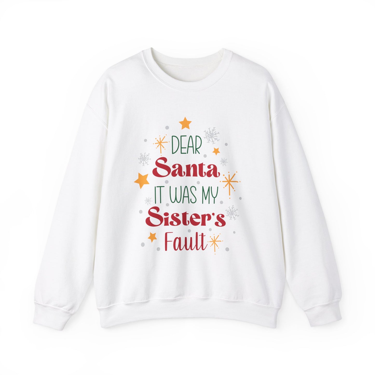 Dear Santa it was my sisters fault Unisex Heavy Blend™ Crewneck Sweatshirt