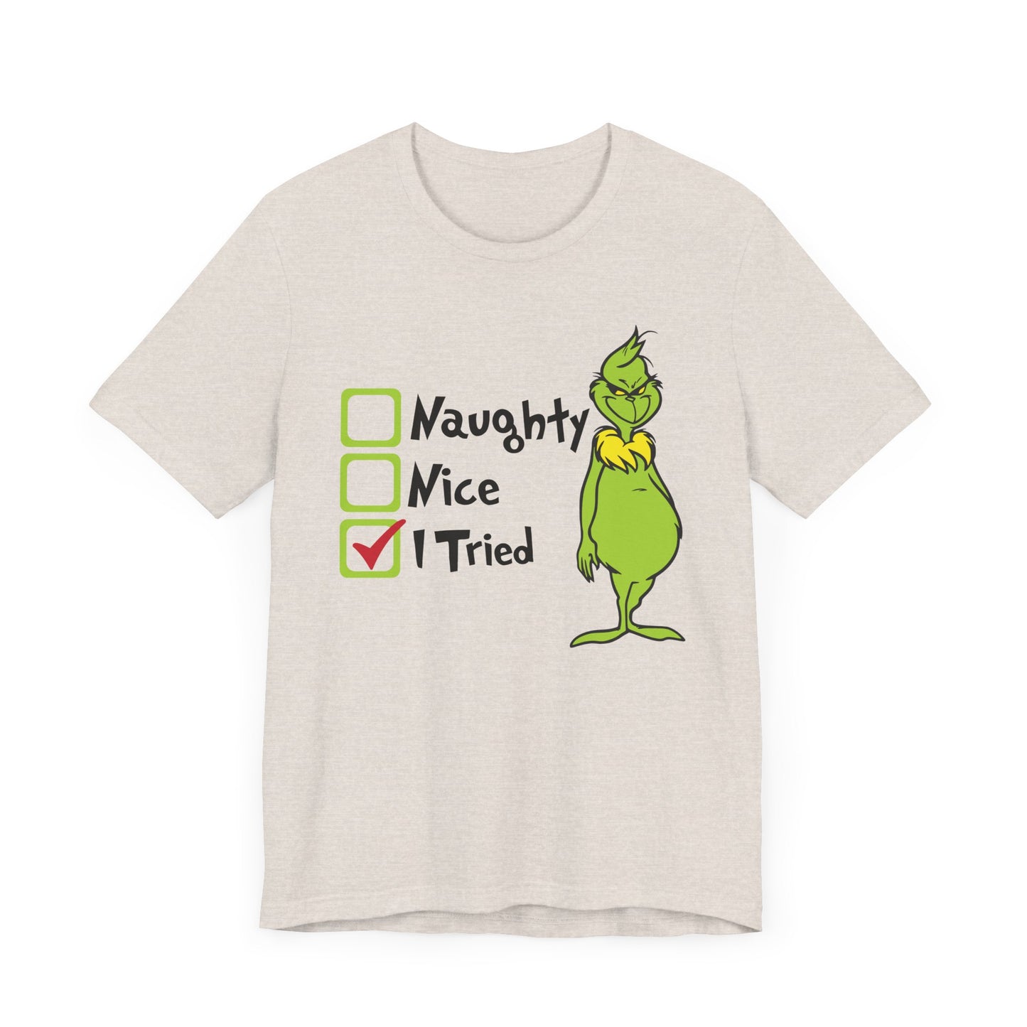 TEE-Naughty Nice I Tried Unisex Jersey Short Sleeve Tee