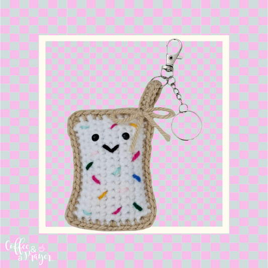 Crochet Pastry Keychain- Multicolor Sprinkles