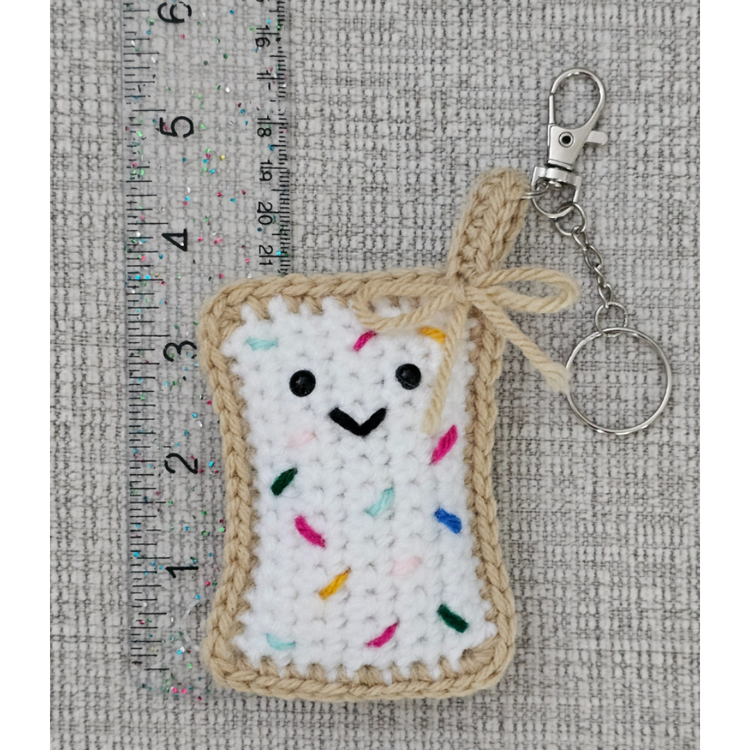 Crochet Pastry Keychain- Multicolor Sprinkles