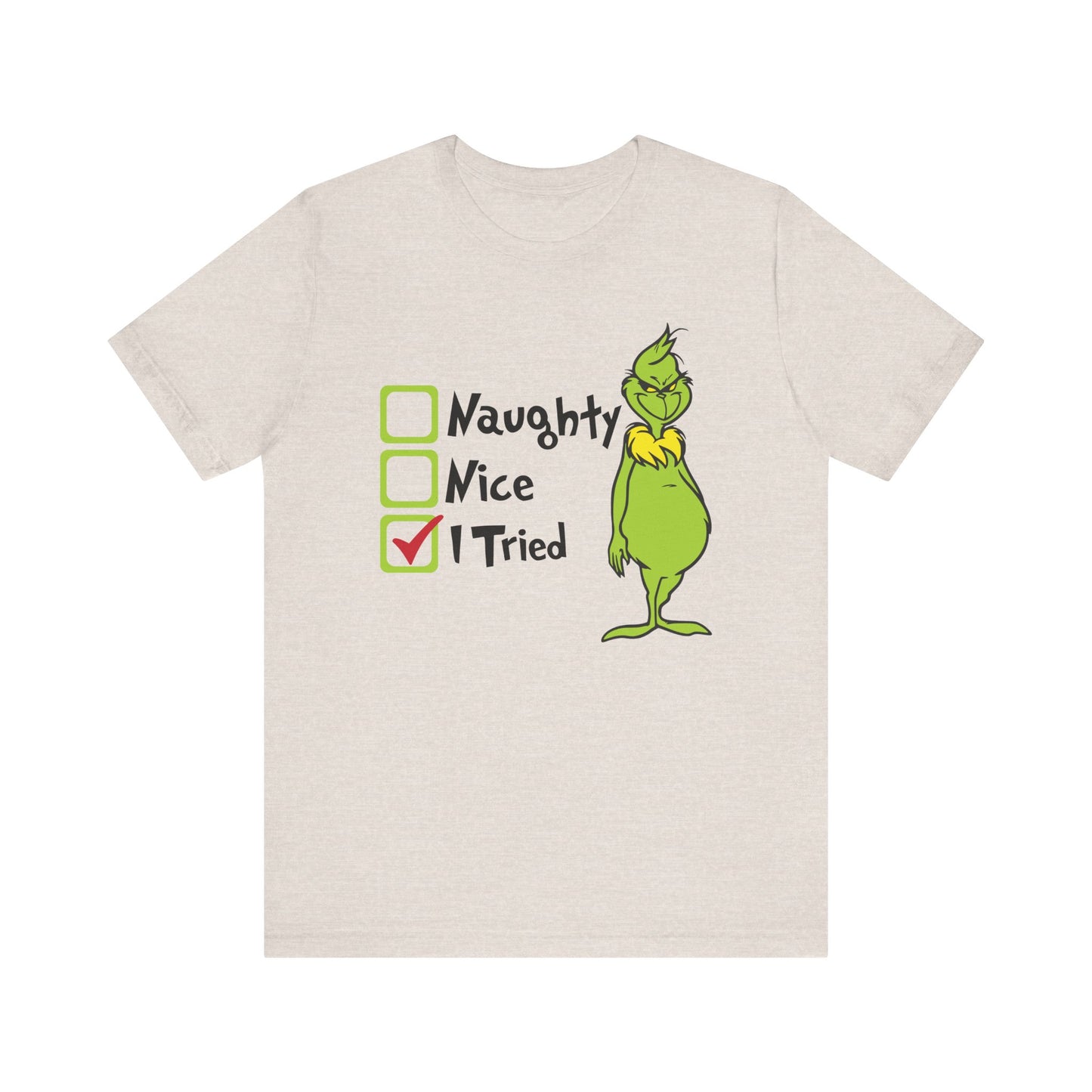 TEE-Naughty Nice I Tried Unisex Jersey Short Sleeve Tee