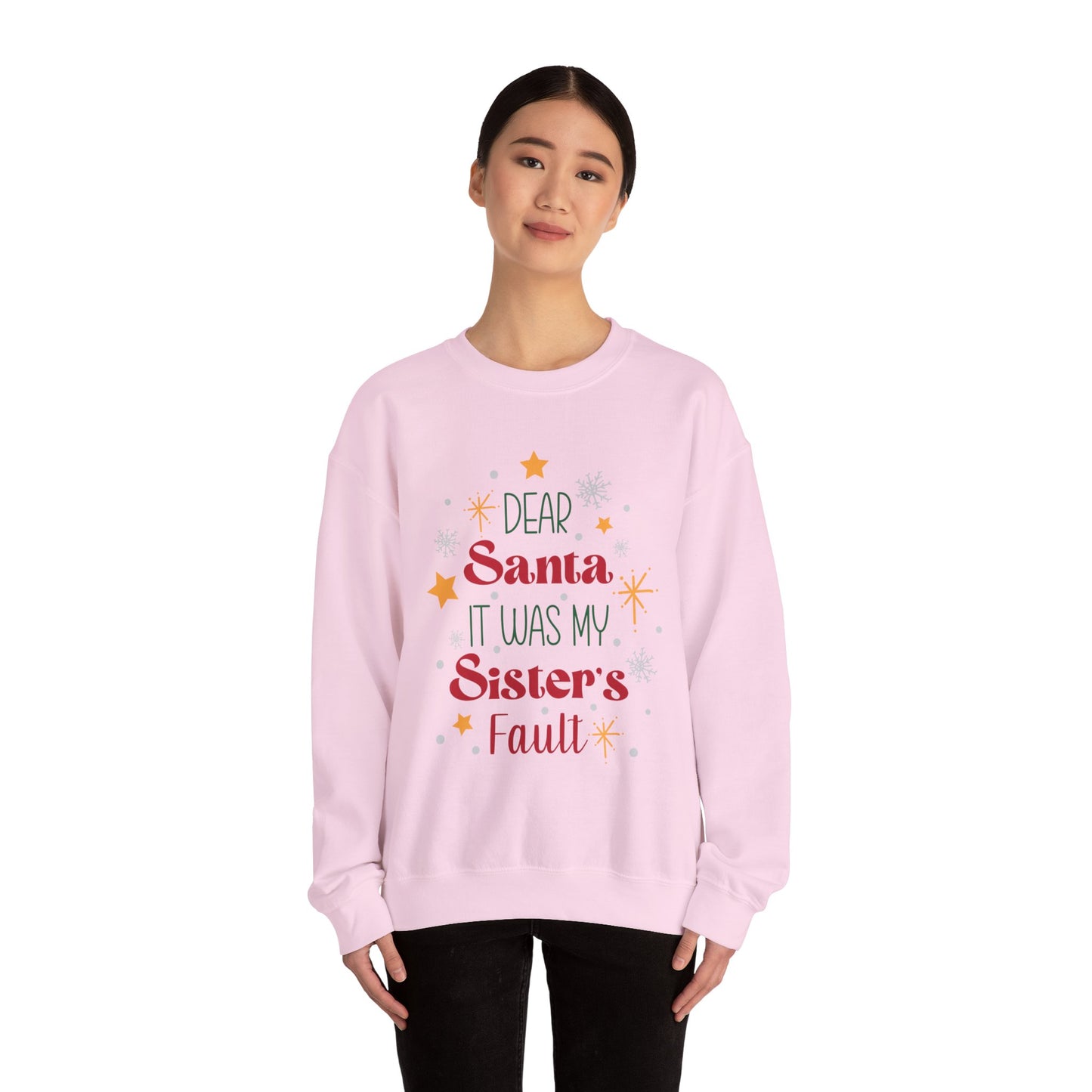 Dear Santa it was my sisters fault Unisex Heavy Blend™ Crewneck Sweatshirt