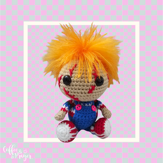 Crochet Chucky Horror Doll | Handmade Creepy Cute Amigurumi Doll