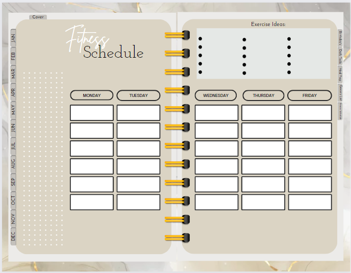 Digital Product/Marble Warm Tones Digital Planner- Digital Product