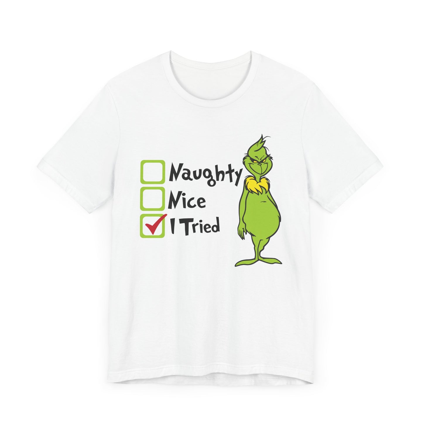 TEE-Naughty Nice I Tried Unisex Jersey Short Sleeve Tee