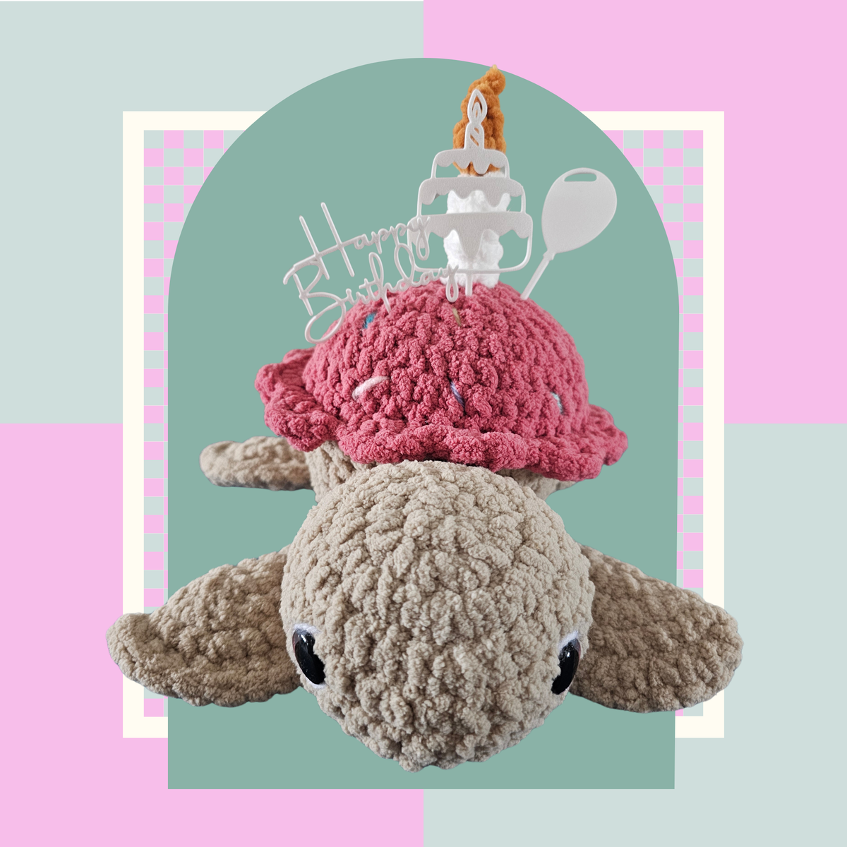 Crochet Cupcake Turtle