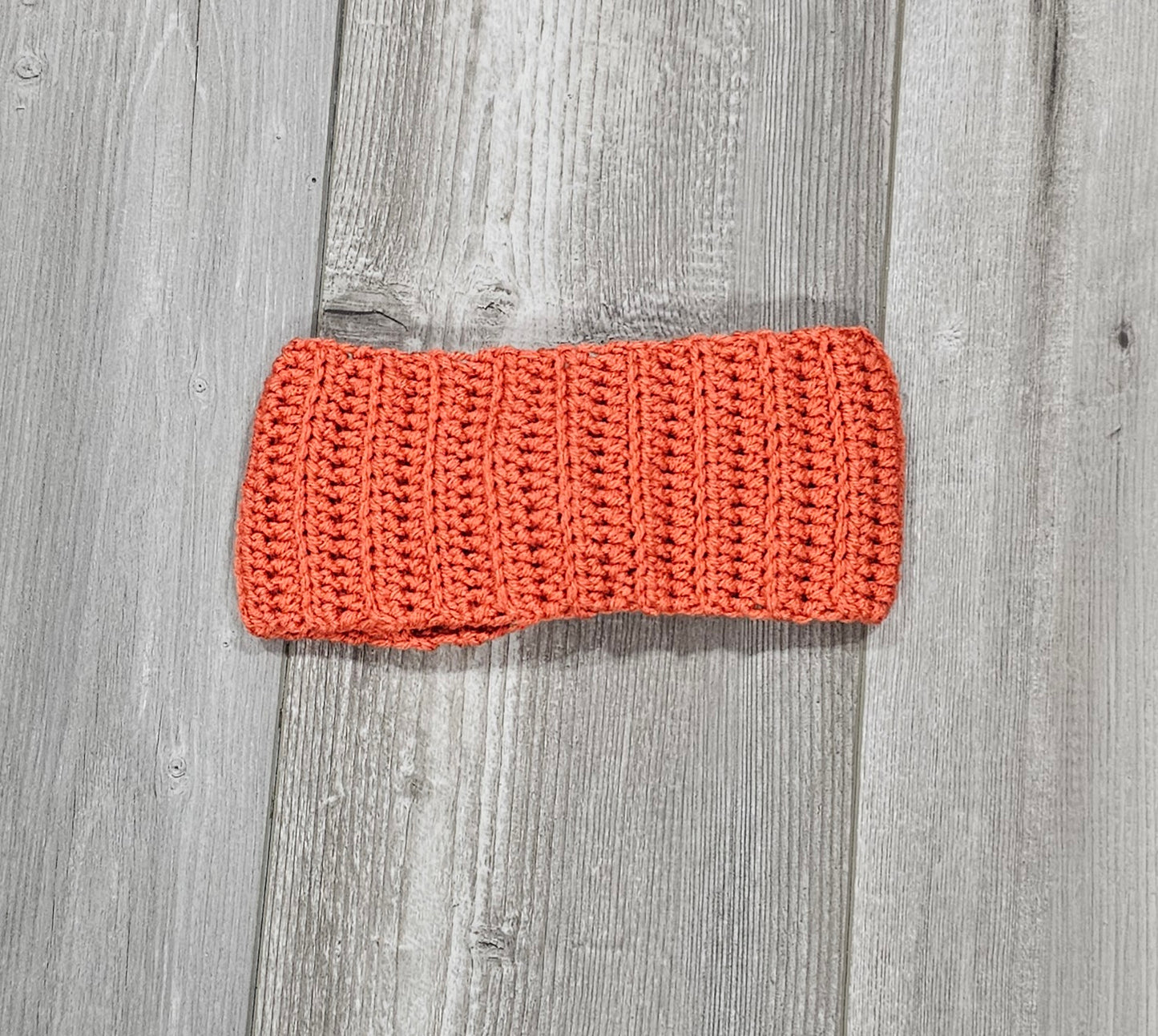 Crochet Twisted Headband- Orange