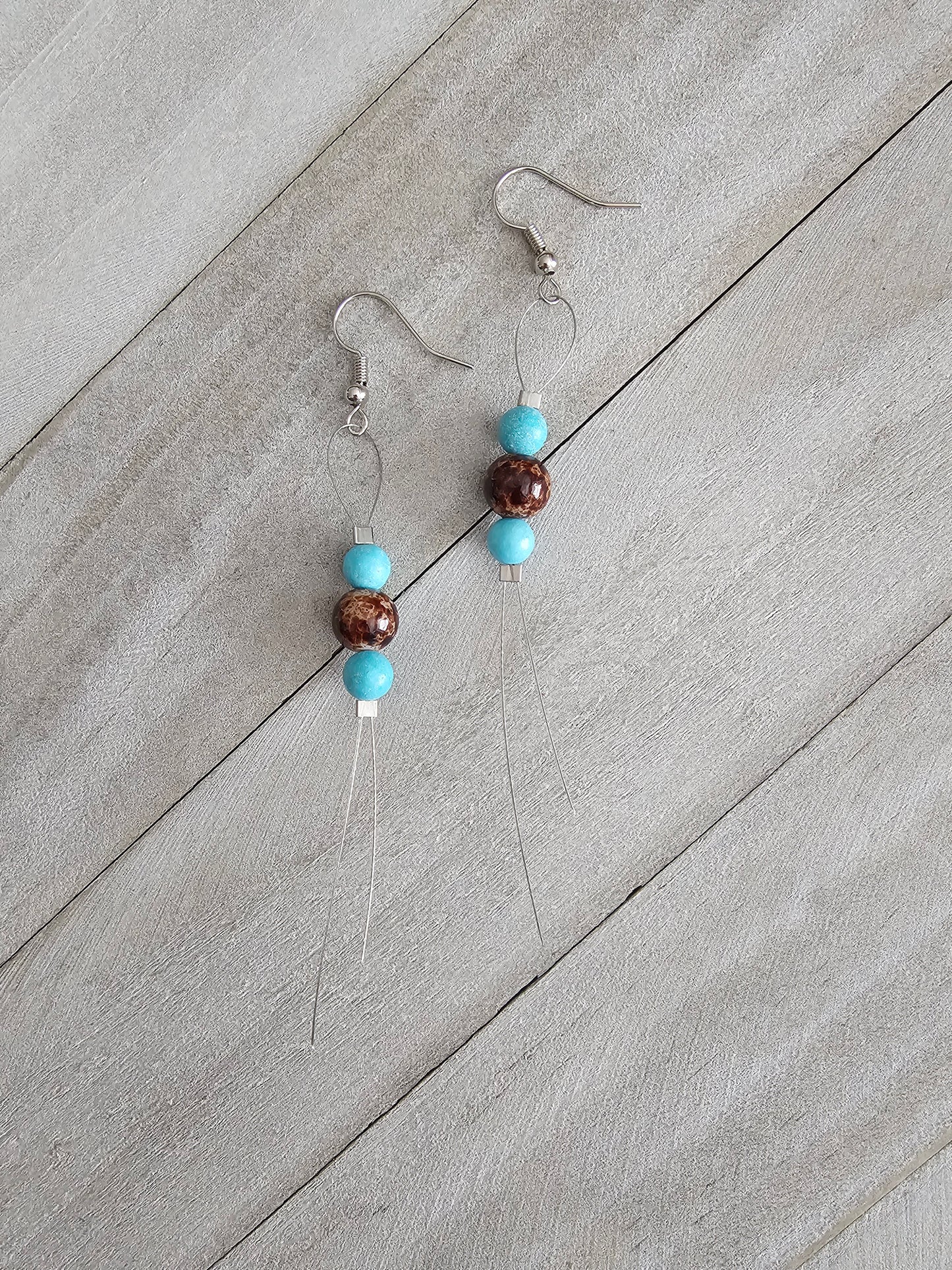 Handmade Dangle Beaded Earrings