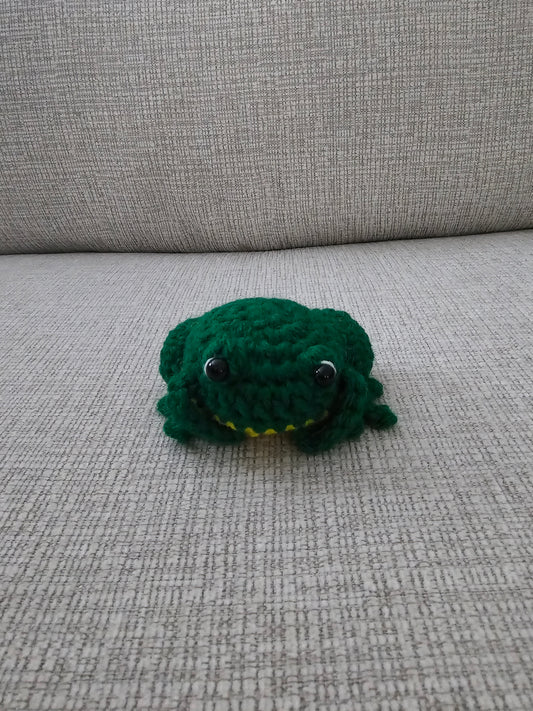 Crochet Mini Frog- Green/Yellow Belly