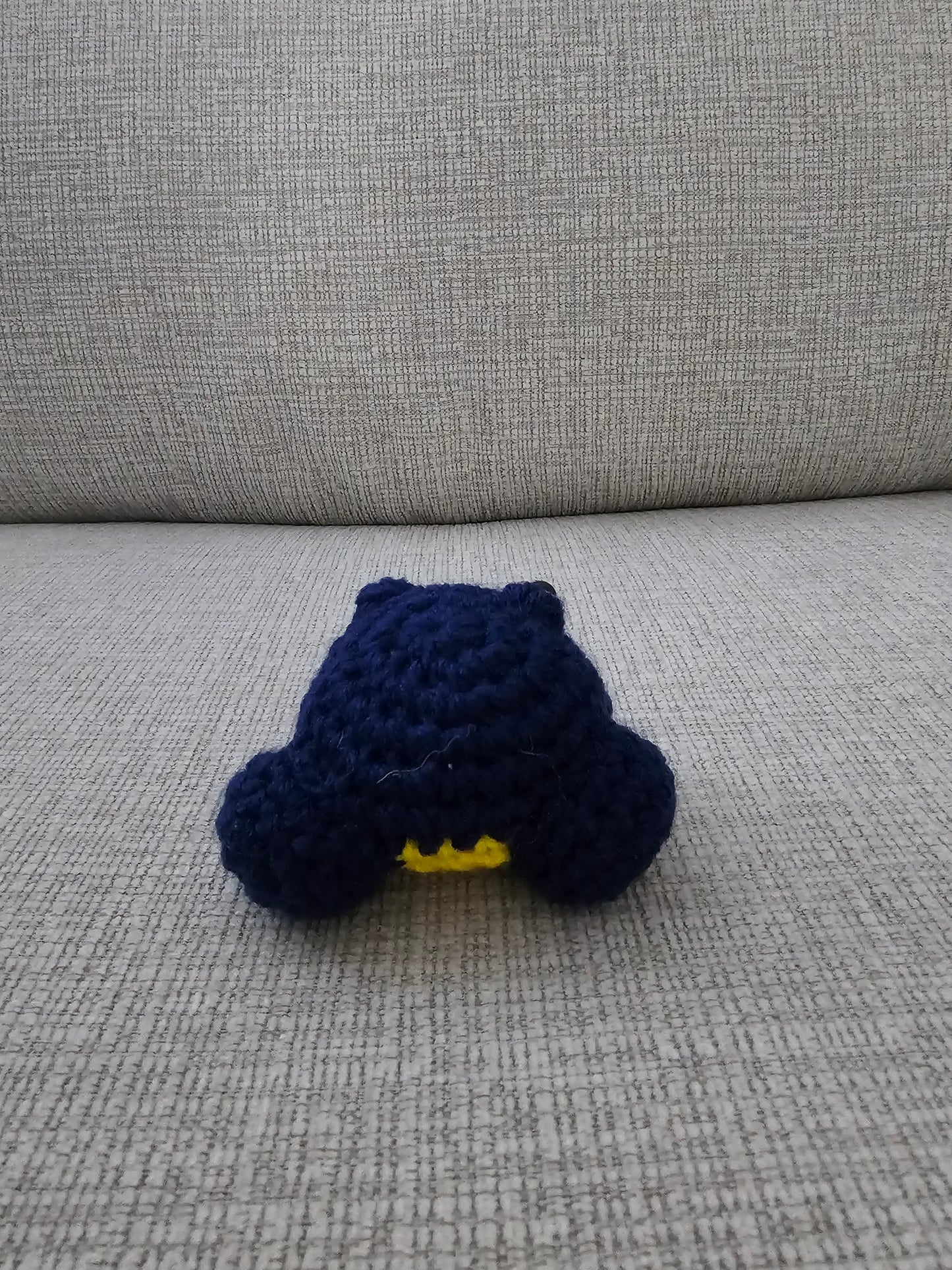 Crochet Mini Frog- Navy/Yellow Belly